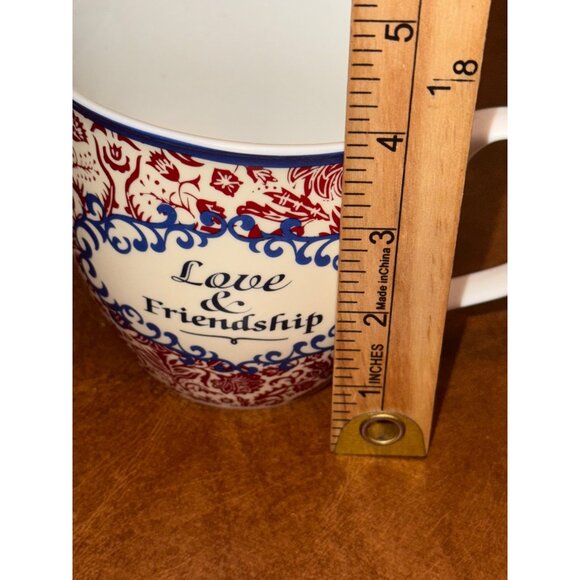 Cambridge "Love & Friendship" Fine China Mug Red & White Floral Design - Picture 4 of 5